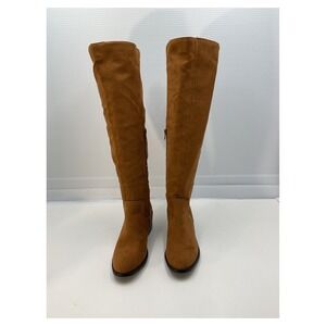 Women's Knee-High Boots Brown Faux Suede Size 8 BONGO
